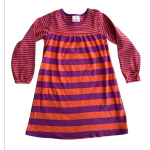 Hanna Andersson Long Sleeved Dress Girls Kids Youth Striped 120 Anderson